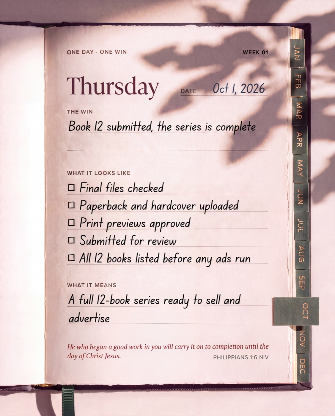 Thursday page: Book 12